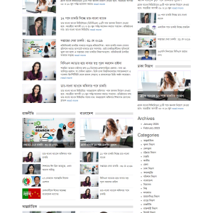 Newspaper WordPress Website Three - online bd work